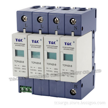 SPD/Power Surge Protector/Surge Arrester (TCPA20-B/4) with CE Certificate